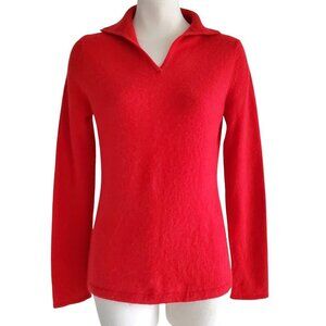 Peck & Peck Cashmere 100% 2 Ply Red Polo Neck Size M